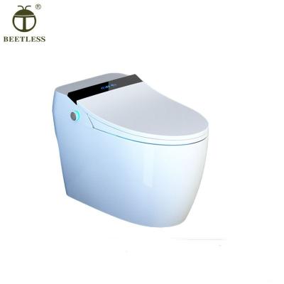 China Hidden Tank Toiletries Sanitary Bathroom Flushing Remote Control Ceramic One Piece Toilet Smart Toilet for sale