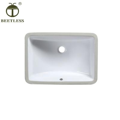 China Without Faucet Hole White Color Us Design, Without Faucet Feature Undermount Installation Type And Rectangle Wash Basin for sale