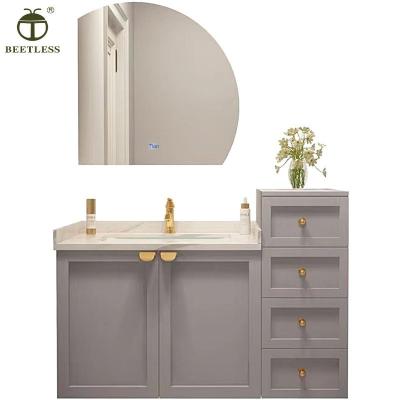 China Nordic Lightweight Wind Bathroom Adjustable American Style Bathroom Cabinet Combination Solid Wood (Height) Luxury Toilet, Wash Basin for sale