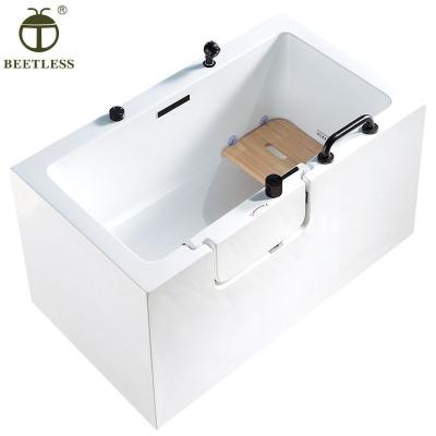 China 1500mm Free Standing Spa Bath Waterfall Bathtub Massage Bathtub With Hand Shower for sale