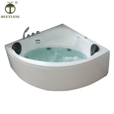 China CE Acrylic Edged Deep Soaking Corner Massage Jet Surf Bathtub For Couple Japanese Small Sizes Skirted Tub for sale