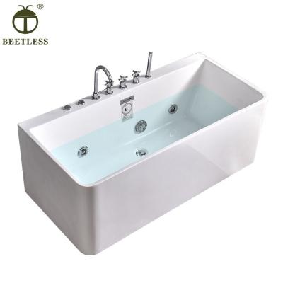 China Freestanding Commercial Household Three-Skirt Massage 1.3-1.8m Acrylic Freestanding Surf Tub for sale