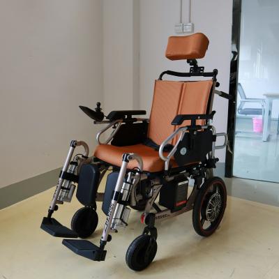 China Full Automatic Electric High Back Power Electric Wheelchair Reclining Folding For Medical Home Care DAYANG 15 Degrees 150KG for sale