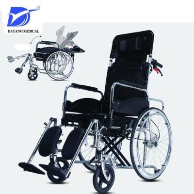 China Foshan Flip Up Lift Armrest Commode Wheelchair DY02602GC for sale