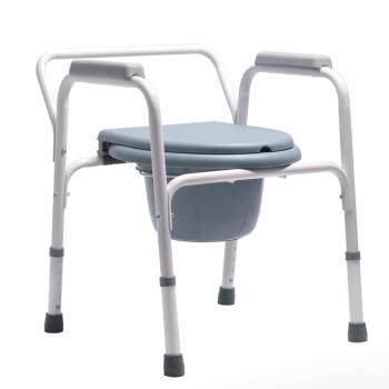 China Folding Height Adjustable Commode Chair Wheelchair DY02810 for sale