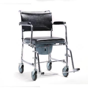 China Flip Down Armrest Detachable Legrest Commode Chair Steel Dy 02692(2) for sale