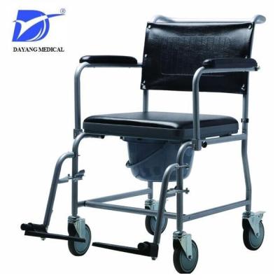 China Flip Down Armrest Detachable Legrest Commode Chair Steel Dy 02692(2) for sale