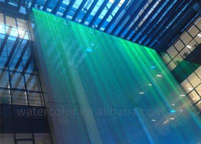 China Fonte de água interna opcional da cortina de água da fibra com iluminações bonitas do Rgb à venda