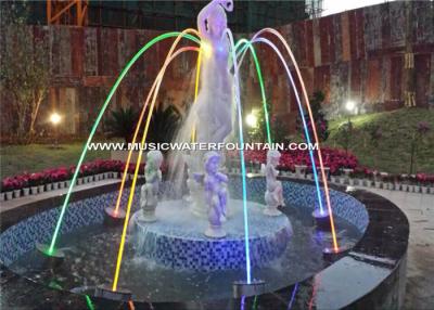 China Outdoor Laminar Jet Fountain Color Changing LED Light Jumping Jets for sale