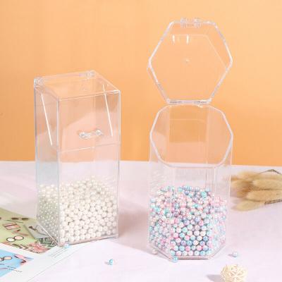 China Modern Clear Acrylic Makeup Brush Holder Organizer with Dustproof Cover for sale