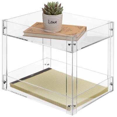 China 2 Tier Modern Acrylic Paper Tray File Organizer for sale