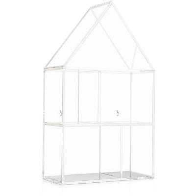 China High Precision Acrylic House Shaped Shelf Room Decor Countertops Or Clear Wall Floating Shelf For Bedroom, Bathroom, Nursery Storage Holds for sale