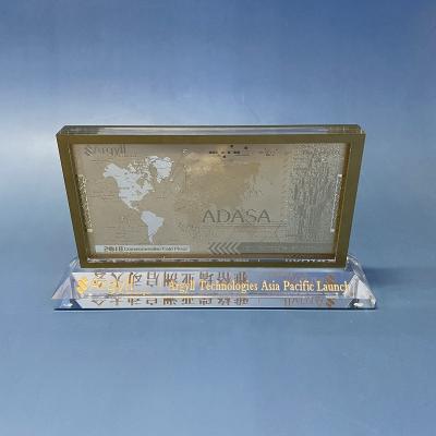 China China Acrylic Cube Block Souvenir With Branding Logo for sale