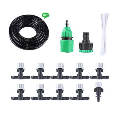 China Family 10 Plant Drip Irrigation Kit 10m Nozzles DIY Garden Irrigation Gardultural Direct Prodening Gray Spray Suit For Farm Cooling for sale