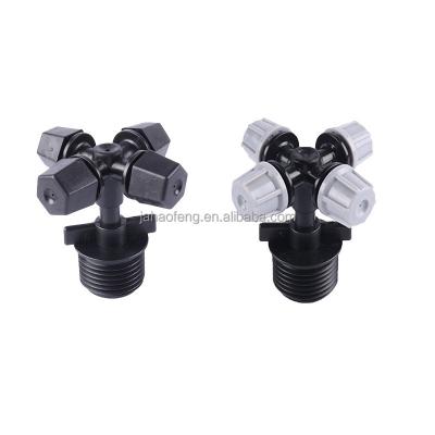 China POM Agriculture 4 Outlet Nozzle Atomizing Sprinkler For Mist System for sale