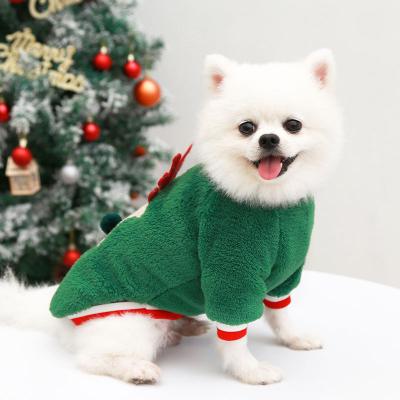 China Christmas Stocked Warm Dogs Clothes S-XXL Clothes Pet Vest French Bulldog Puppy Costume Poodle Pet Costume Winter Suit for sale