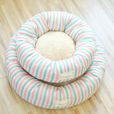 China Simple Travel Berber Fleece Style Dog Nest Net Canvas Round Nest Red Winter Supplies Pet Beds Factory Direct Sales for sale