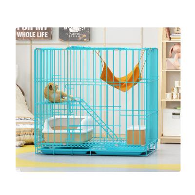 China Large Breathable Super Square Household Cat Climbing Frame Dog Cage House Cat Cage Villa Three Layer Cat Cage Double Layer Tube Dog for sale