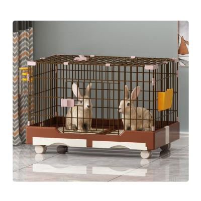 China Best Quality Breathable Pet Folding Wire Small Pet Cages Dog Cage With Toilet Cages For Animals Dog Pet Carriers for sale