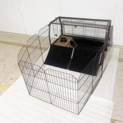 China Viable Factory Wholesale Multi Sizes Fit Rabbit Iron Cage Pet Cages For Small Animals Foldable Pet Carrier Playpen Barrier for sale