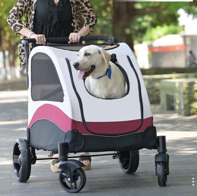 China Lightweight Viable Foldable Pet Stroller For Dogs And Cats Small And Medium Dogs For Outing Strollers High Quality Strollers for sale