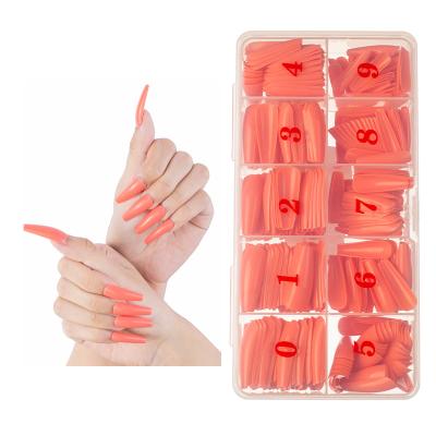 China 500Pcs/Box Design 500Pcs/Box Full Cover Gel False Clear And Natural UV Acrylic Ballerina Coffin Nails Nails DIY Manicure Tips Beauty Tools for sale