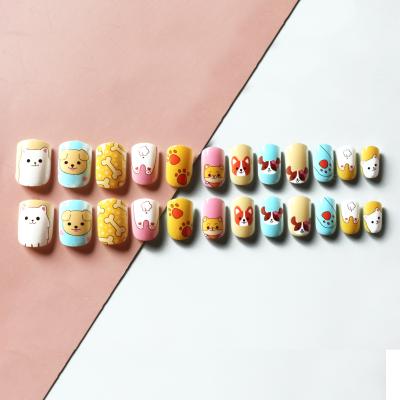 China Design Press On Nails No Harm To Health Safe Fake Nails Art Products For Kids Little Girl Press On Nail Remover For Kids for sale