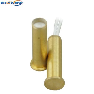 China Nonmetal Door Window Cylinder Contact Sensor / Copper Window Door Enclosed Magnetic Switch Golden Yellow for sale