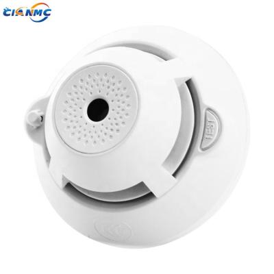 China Fire Alarm Industrial Safety Sensor Battery Operated Photoelectric Smoke Detector 80*50mm for sale