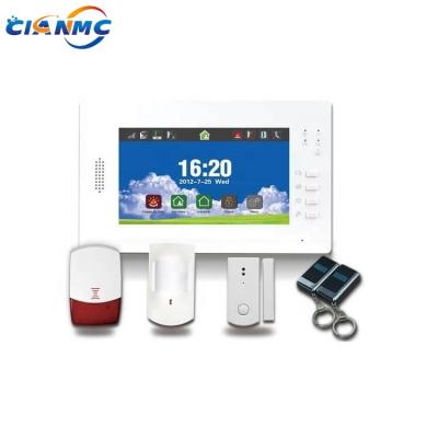 China 7 Inch Color Screen Displays 433 Or 868 MHz Wireless GSM And PSTN Security Burglar Alarms Systems For Smart Home Automation HC-X6 for sale