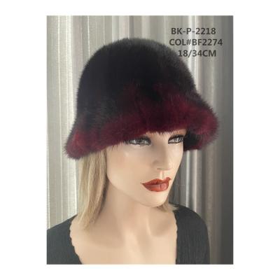 China COMMON Simplicity Mink Tail Hat Stylish Women Comfortable Fashionable Winter Knitted Hats for sale