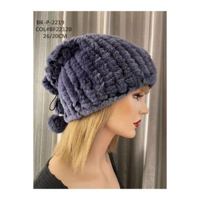 China Rex Wholesale Customization Knitted Hat Keeps Warm In Stylish Winter Winter Hat Women for sale