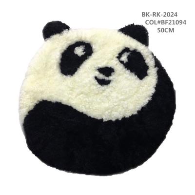 China Professional Hotel China Manufacture Black White Sheepskin Pillow Cushion for sale