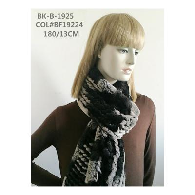 China Black Rex Rabbit Scarf For Women by Rex Guaranteed Quality Economical Black Snowtop for sale