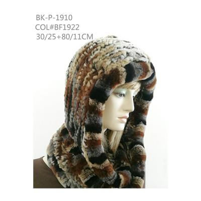 China New Listing Brown Black Snow Top Winter High End Rex Rabbit Fox Hat For Women for sale