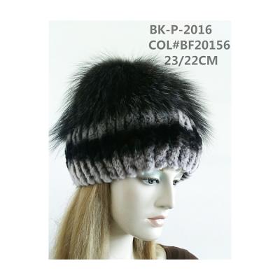 China High Quality Winter COMMON Rex Rabbit Fox Hat Service Brown Black Snow Top Set For Women for sale