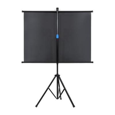 China Manual Foldable Floor Bracket Tripod Stand Floor Screen School Home Theater In Ceiling Projector Screen for sale