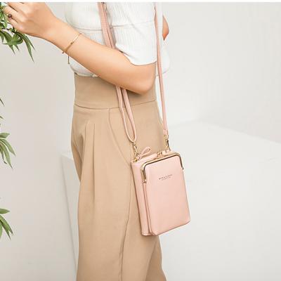 China PU Leather Anti-theft Small Ladies Fashion Cross - Body Bags Shoulder Messenger Girls Mini Mobile Phone Bag Wallets Card Bag for sale