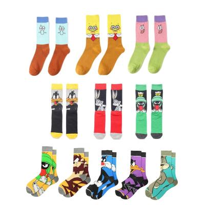 China Quentin Dropshipping Mens Character Funky Designer Cotton Happy Funny Breathable Cotton Harajuku Unisex Socks Comics Trendy Wholesale for sale