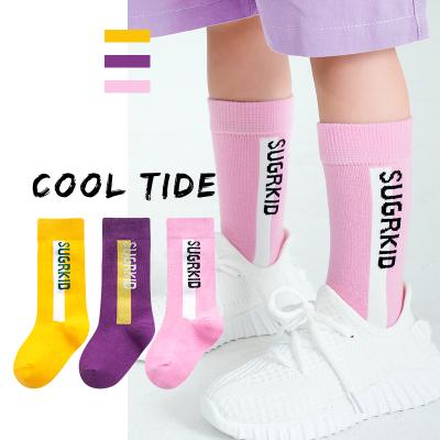 China QUICK DRY Eco-Friendly Breathable Cute Cotton Baby Socks Fashion Korean Children Kids Sports Knee High Socks for sale