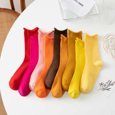 China Quentin Wholesale Custom Logo Candy QUICK DRY Color Socks Colorful Personality Cotton Fashion Funny Design Women Slouch Socks for sale