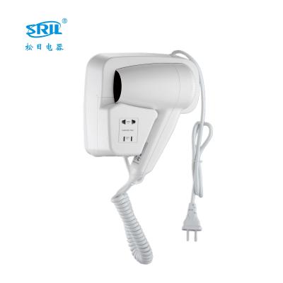 China Other Professional Wall Mounted 1200W Electric Hair Dryer With Shaver Plug For Hotel (SRL811) for sale