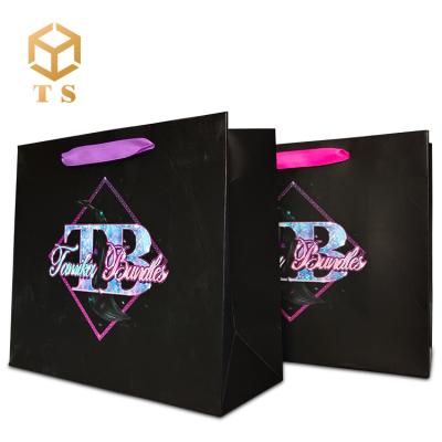 China Logo Print Luxury Cosmetic Jewelry Biodegradable Customized Gift Shopping Paper Bag With Handle for sale