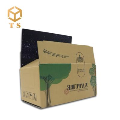 China Recyclable Custom Printing Recycled Cardboard Shipping Corrugated Kraft Paper Storage Packing Cardboard for sale