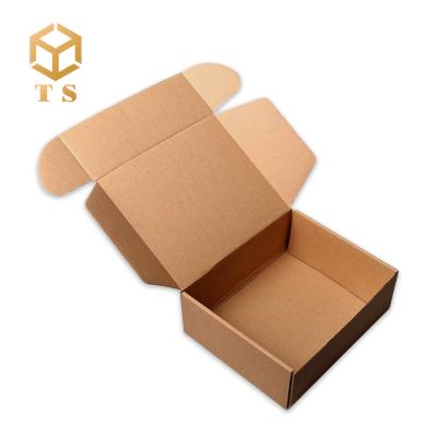 China Recyclable Custom Logo Printed Die Cut Folding Corrugated Flat Pack Apparel Mailing Box for sale