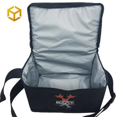 China Custom Waterproof Thermal Lunch Tote Insulated Waterproof Portable Aluminum Foil Cooler Bag For Food With Shoulder Strap for sale