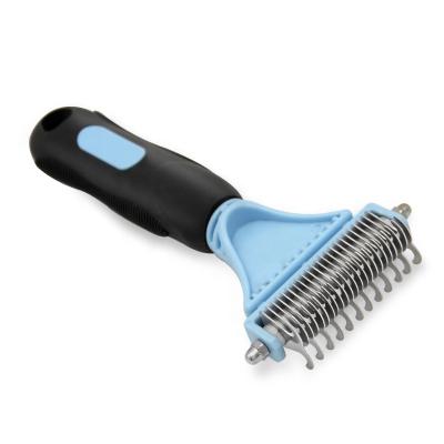 China Viable Factory Wholesale Double Sided Pet Knot Comb Hair Cat Dog Dematting Comb Open Cut for sale