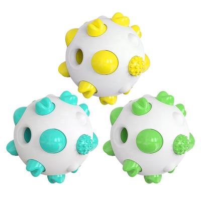 China Factory Wholesale Viable Tooth Pet Cleaning Molar Toys Tpr Dog Interactive Chew Toy Ball for sale