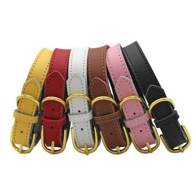 China Factory Wholesale SPARE Custom Logo Adjustable Genuine Leather Pet Dog Collar for sale