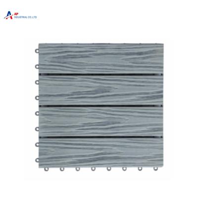 China Customized Service Wpc Deck Eco Friendly Light Gray Wpc Decking Flooring Tiles for sale